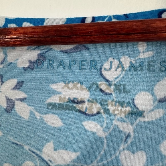 Draper James Comfy Stretchy Blue White Floral Dress with Ruffle Hem XXL/XXXL - Picture 6 of 7
